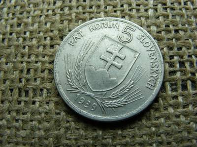 Szlovákia 5 korona, 1939, korun