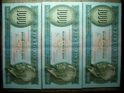 1000 forintos bankjegy, 1983, 3 db sorszámkövető