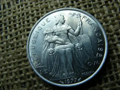 Polinézia 5 frank, 1977, francia terület