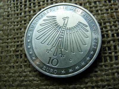 Ezüst 10 euró, 2003, Gottfried Semper, Németország