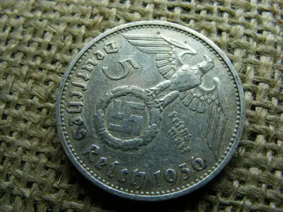 Birodalmi 5 márka, 1936, ezüst