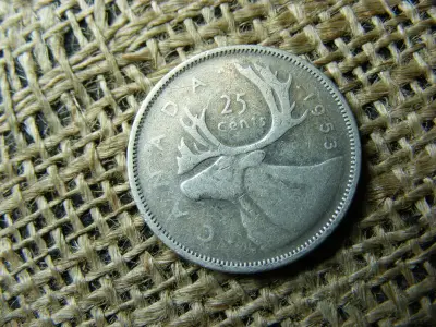 Kanada 25 centes érme, 1953, ezüst