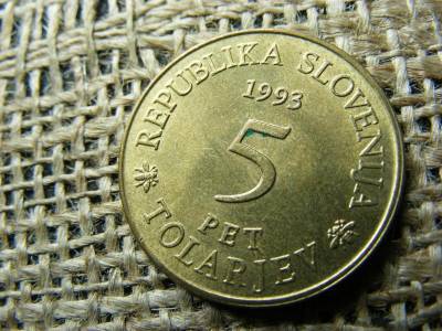 5 Tolarjev, 1993, Szlovénia