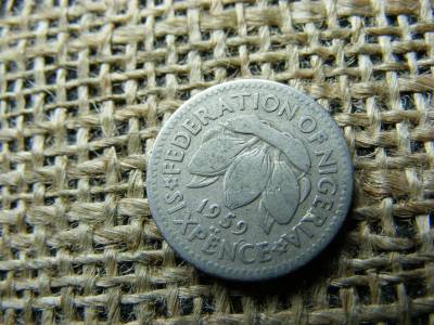 Nigéria 6 pence, 1959