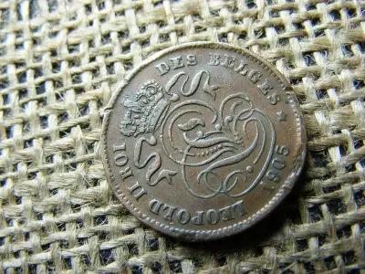 Belgium 2 cent, 1905, centimes