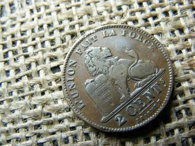 Belgium 2 cent, 1905, centimes