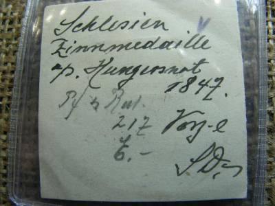 Érme, NUN DANKET ALLE GOTT, 1847, régi papírral
