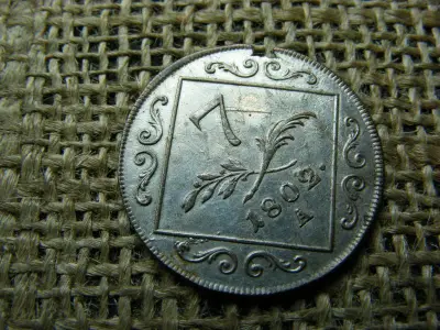 Ezüst 7 krajcár, 1802, 1795 12 krajcárra