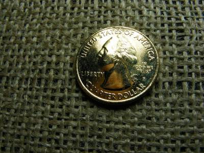 Aranyozott USA 25 cent, 2010 P