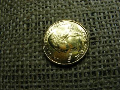 Aranyozott USA 25 cent, 2014 D