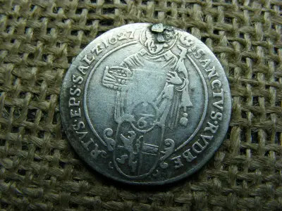 Salzburg, 1/6 tallér, 1627, ezüst, ritkább