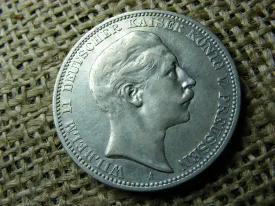Birodalmi ezüst 3 márka, 1908 A