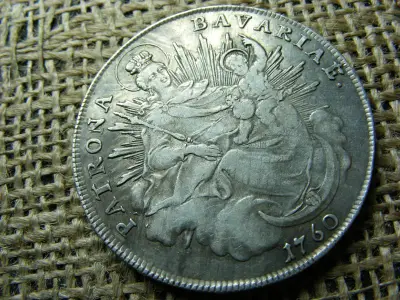 Bajor Ezüst Tallér, 1760, Nagyon Szép Állapot