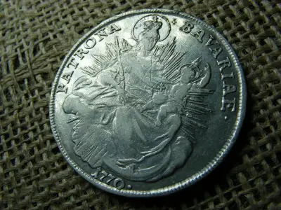 Bajor Ezüst Tallér, 1770, Nagyon Szép Állapot