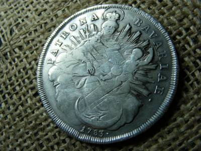 Bajor Ezüst Tallér, 1783, Nagyon Szép Állapot