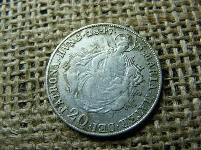 Ezüst 20 krajcár, 1847 B