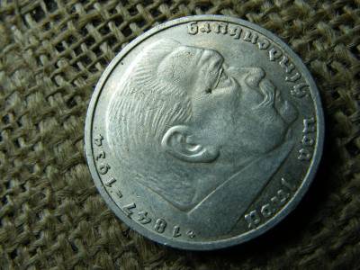 Birodalmi 5 márka, 1937, ezüst