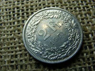 Svájc 2 frank, 1974, francia nyelvű