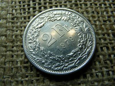 Svájc 2 frank, 1979, francia nyelvű