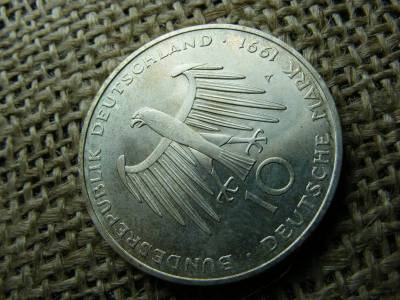 Ezüst 10 márka érme, 1991, A