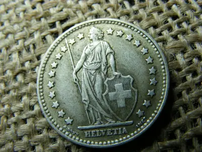 Svájci 1 frank érme, 1956, ezüst