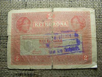 2 korona, 1917, felülbélyegzéssel