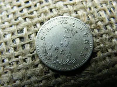 Ferenc József, 5 krajcár, 1858, ezüst