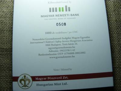 Dísztokos Forgalmi Sor 2012 BU, Gyermekmentő Szolgálat