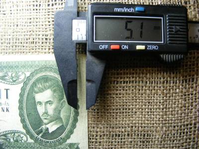 10 forintos bankjegy, 1975, elcsúszott nyomat