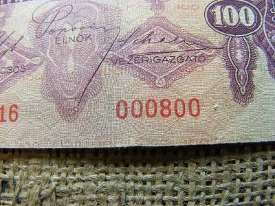 100 pengő, 1930, csillagos, alacsony sorszám