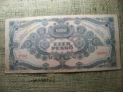 1000 pengő, 1945, bélyegzés nélküli