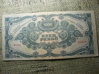 1000 pengő, 1945, hibás MNB bélyeggel