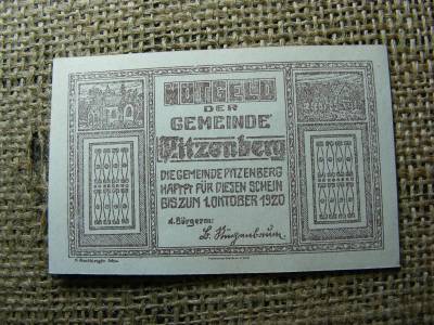 Ausztria 50 heller 1920, Notgeld, nyomdahibás