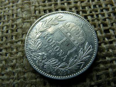 Ezüst 1 korona, 1896 KB, nagyon szép