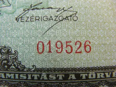 Százmillió pengő bankjegy, 1946, egyedi sorszám