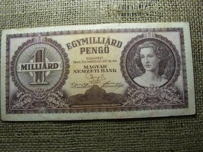 Egymilliárd pengő bankjegy, 1946, születési dátumos