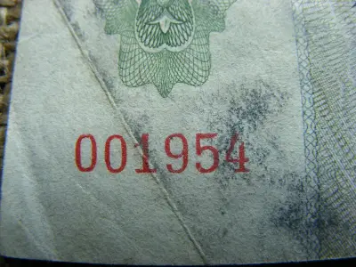 10 pengő bankjegy, 1936, egyedi sorszám