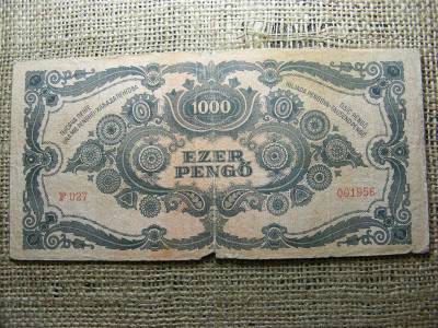 1000 pengő bankjegy, 1945, egyedi sorszám