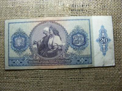 20 pengő bankjegy, 1941, egyedi sorszám