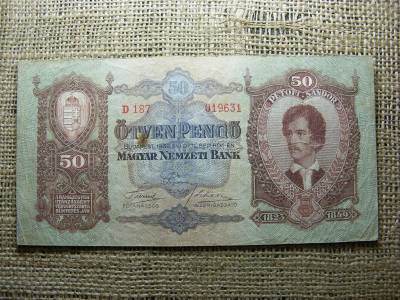 50 pengő bankjegy, 1932, születési évvel