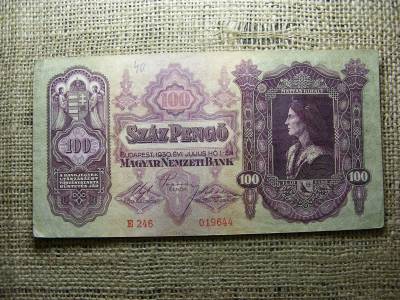 100 pengő bankjegy, 1930, születésnapos ajándék