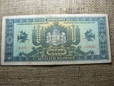 Százezer milpengő bankjegy, 1946, születési dátumos