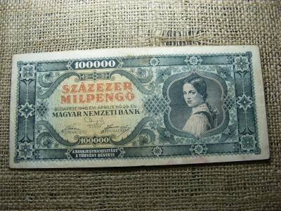 Százezer milpengő bankjegy, 1946, születési dátumos