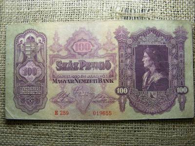 100 pengő bankjegy, 1930, születésnapos ajándék