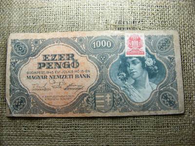 1000 pengő bankjegy, 1945, egyedi sorszám