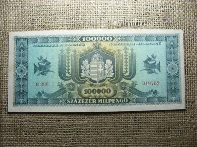 Százezer milpengő bankjegy, 1946, születési dátumos