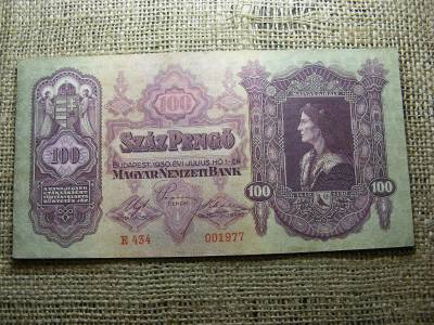 100 pengő bankjegy, 1930, születési évvel