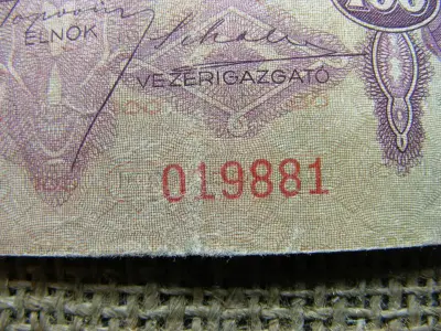 100 pengő bankjegy, 1930, születési dátumos