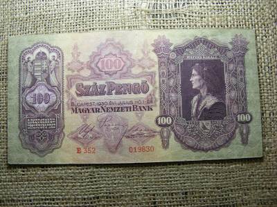 100 pengő bankjegy, 1930, születésnapos ajándék