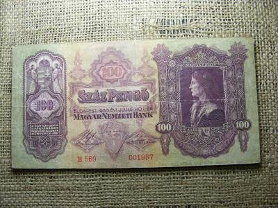 100 pengő bankjegy, 1930, születési évvel
